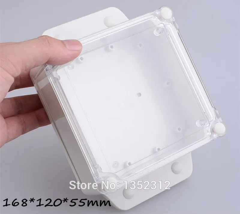 

8 pcs/lot 168*120*55mm plastic waterproof box ip68 wall mount abs PLC enclosure for electronic junction box project control box