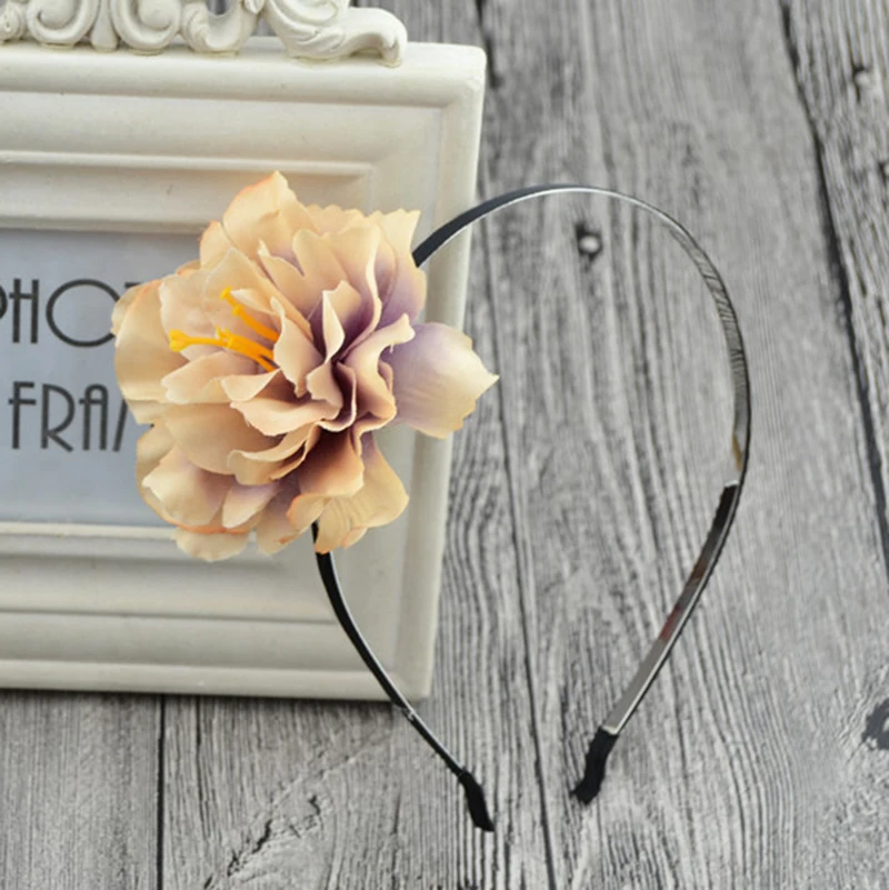 Новый большой цветочный ободок для волос девочек милые ободки детей аксессуары