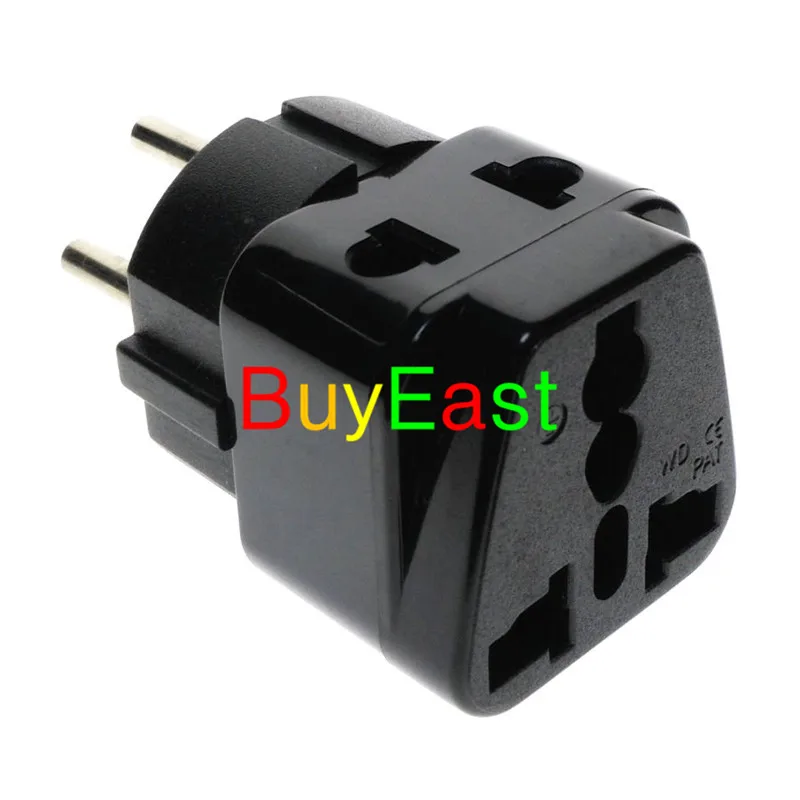 Дорожный адаптер 2 выхода Вилка питания для США/ЕС/Австралии/Великобритании 10 А 250