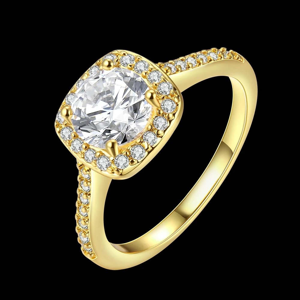 Обручальные кольца золотого цвета для женщин квадратные украшения Bague Bijoux Femme