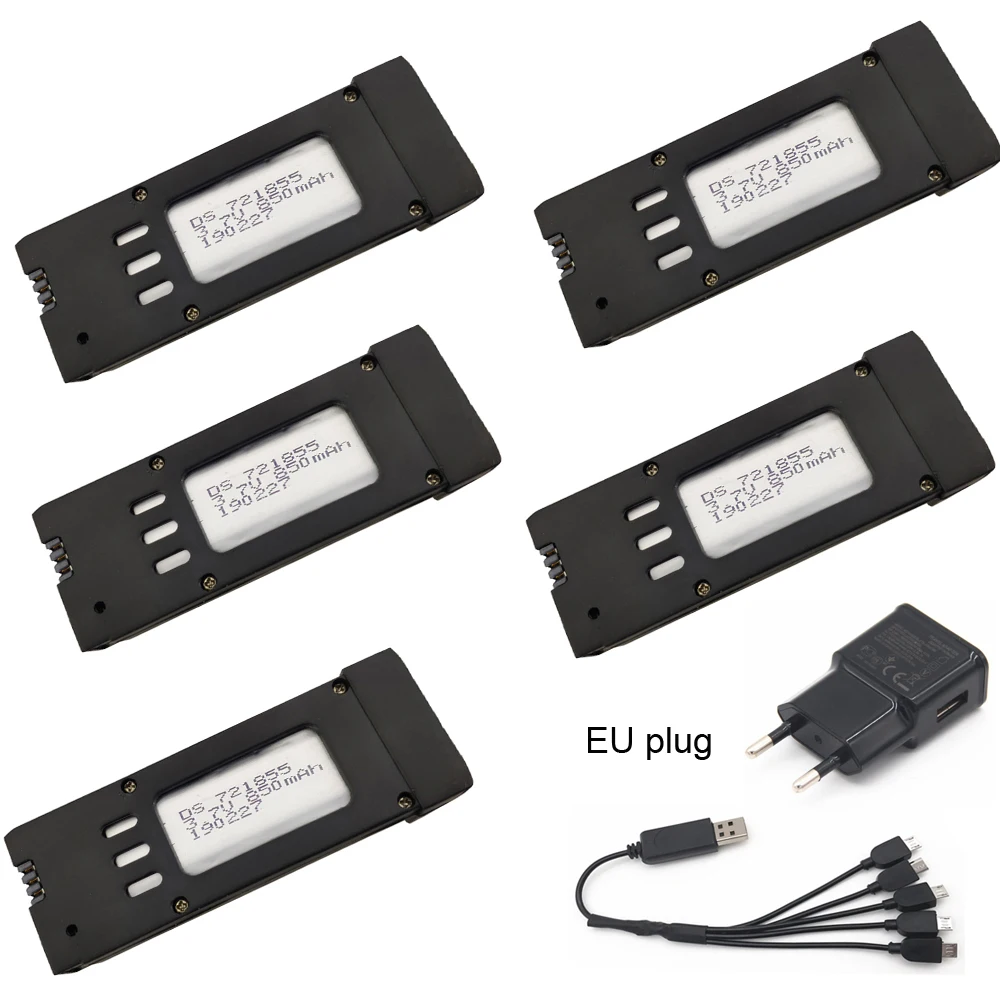 3.7V 850mAH Lipo Battery 721855 with USB Charger for E58 JY019 S168 GD88 L800 For RC Quadcopter Spare Parts wholesale | Игрушки и хобби