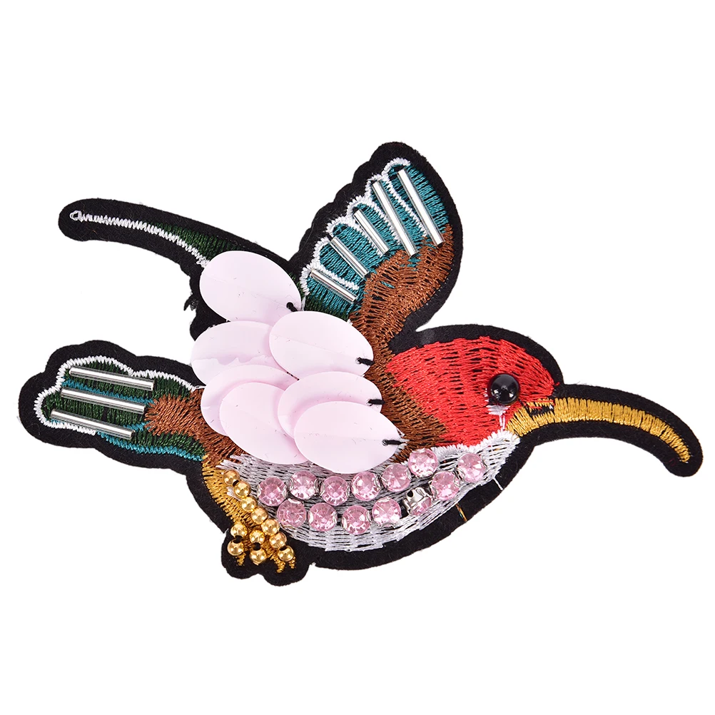 Патчи для одежды с вышивкой птицами аппликация сделай сам шляпы пальто платья