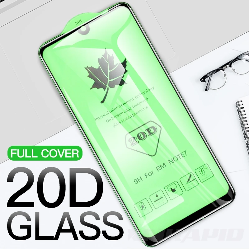 Защитное стекло 20D подходит для xiaomi redmi 7 note Pro K20 Полное покрытие Передняя пленка