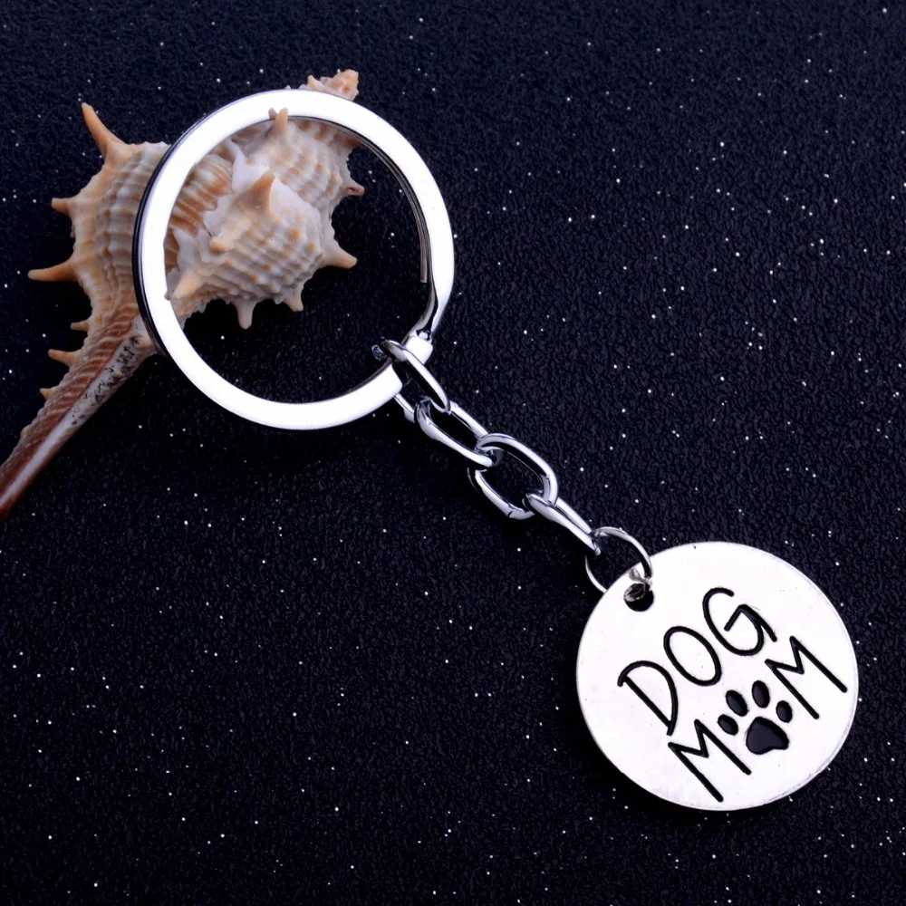 New Arrival Dog Mom Cat Pet Prints Keychain Animal Lovers Charm Key Chains Rings Mommy Mothers Keyring Holder Women Family Gifts | Украшения