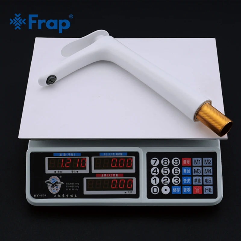 Frap 2018 Новый латунный высокий белый спрей краска для ванной бассейна кран