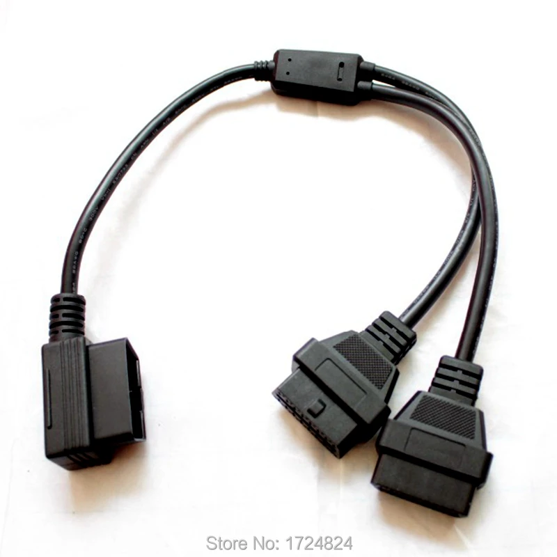 OBDII 1-2 ELM327 30 см 16 штырьковый штыревой разъем Y OBD2 контактный сплиттер ELM 327