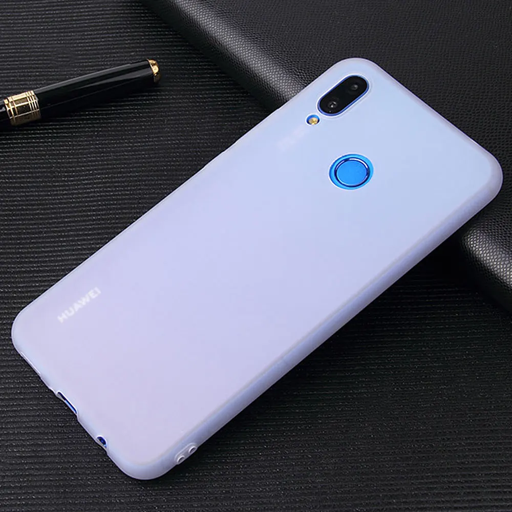 Мягкий ТПУ конфетный цвет для huawei Honor P20 lite 8x 7c 9 10 Lite прозрачная задняя крышка 20