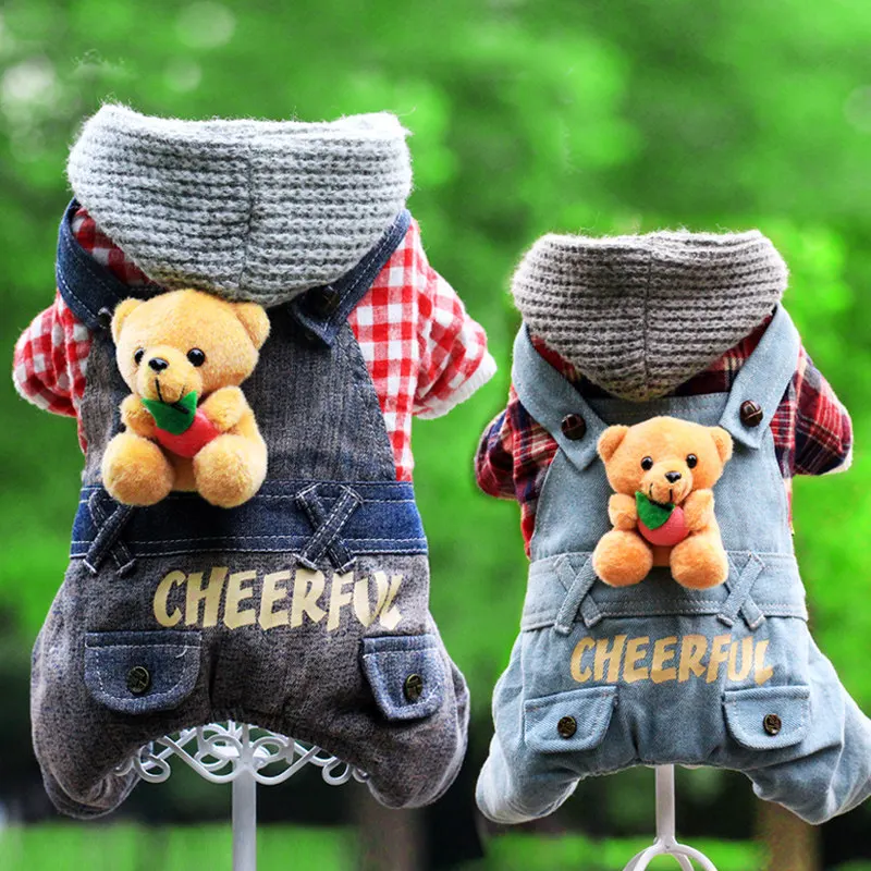 Зимняя теплая одежда для маленьких собак куртки черная клетчатая домашних