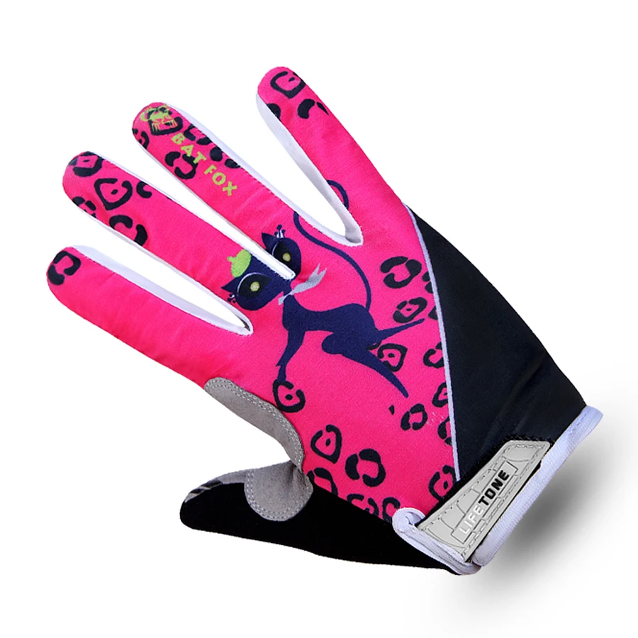 Женские велосипедные перчатки с пальцами гелевые нескользящие для горных