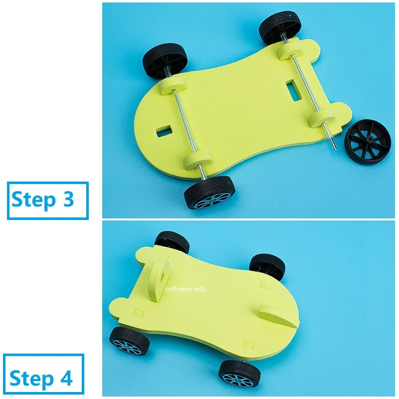 DIY воздушный шар Racer детский ручной автомобиль мини пневматическая Модель