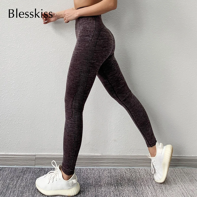 Blesskiss пуш ап штаны для йоги женские спортивные Леггинсы высокая талия