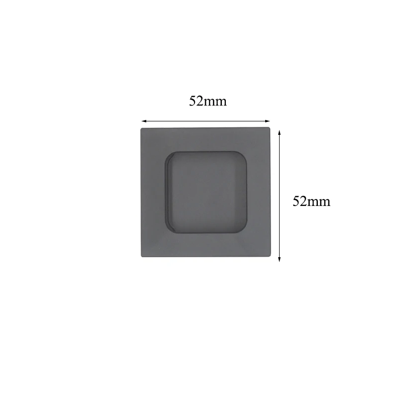A-0189-52-gray Золотой/черный/серый/Встроенный стелс дверная ручка щелевая для выдвижного ящика шкафа гардероба скрытые дверные ручки межкомнатные двери - Цвет: A-0189-52-gray