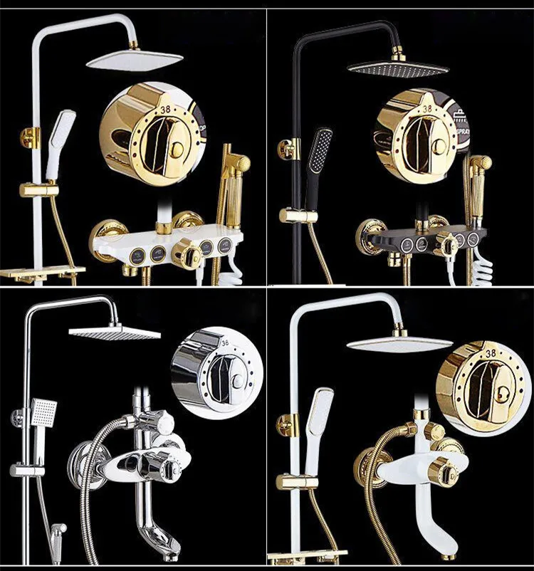 Senducs Chrome Thermostatic Shower Set Classic Bathroom System with Cheap Price Brass Top | Обустройство дома