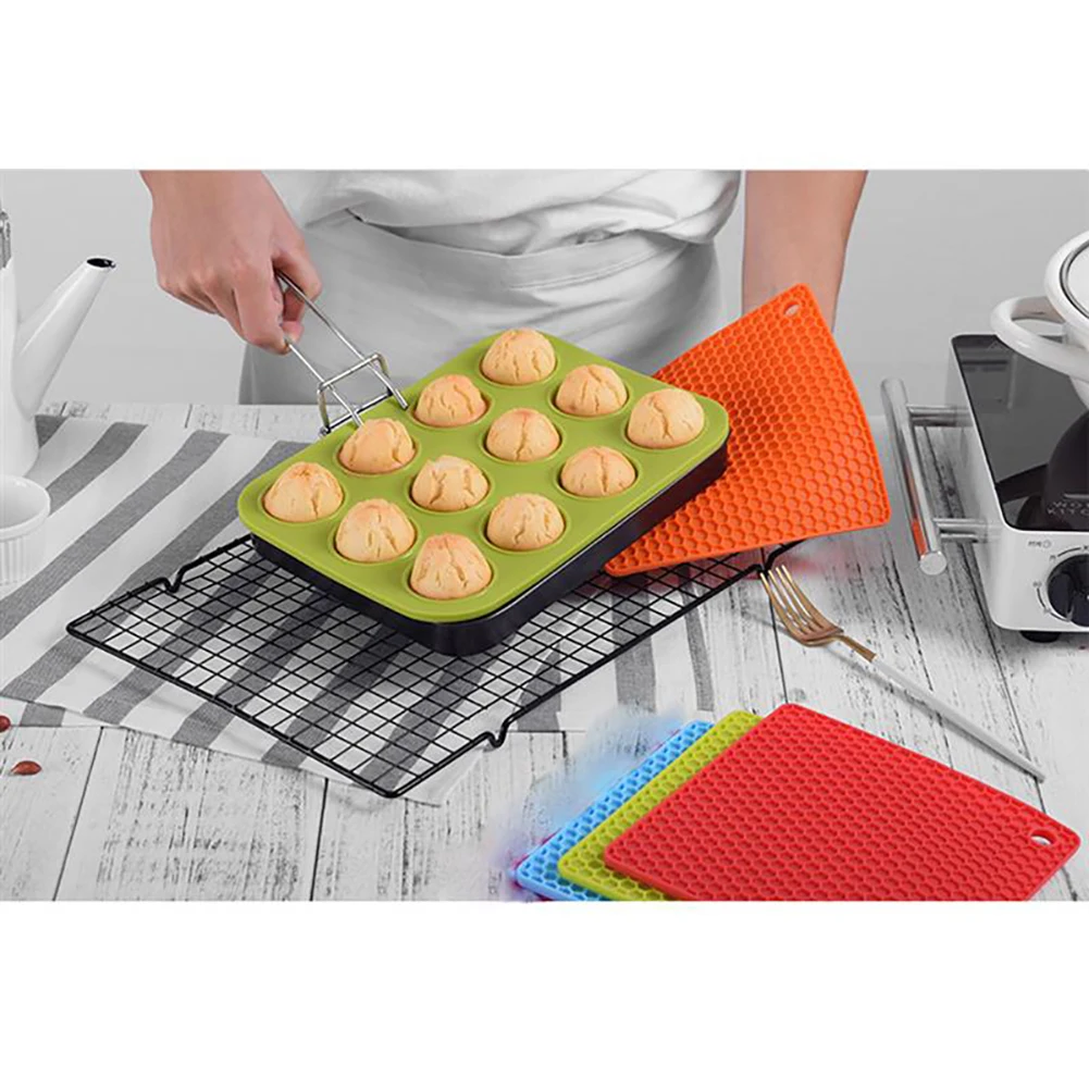 Силиконовый держатель для горшка термостойкие подставки квадратный Trivet коврик