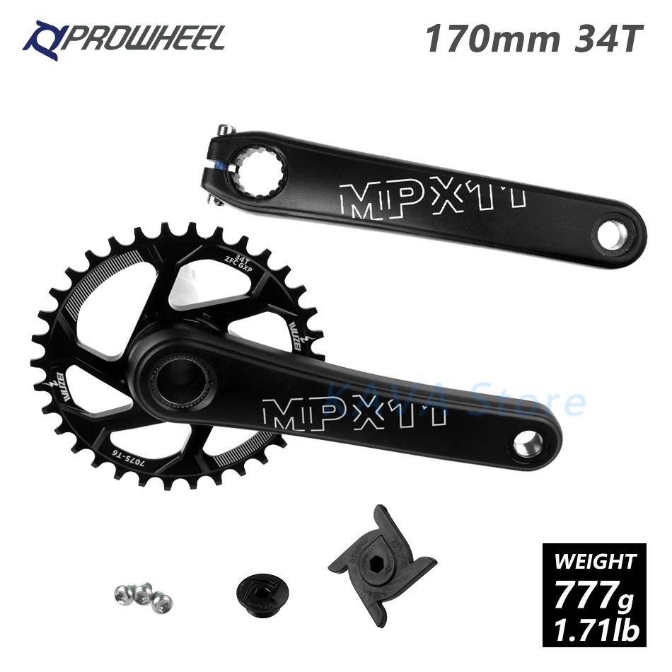 170mm black 34T MTB велосипед кривошипно костюм звездочки 170/175 мм горный велосипед звездочка цепной передачи узкая широкая цепь из колец цепь 30/32/34/36/38T передняя Звездочка для SRAM GXP XX1 X9 модными принтами XO - Цвет: 170mm black 34T