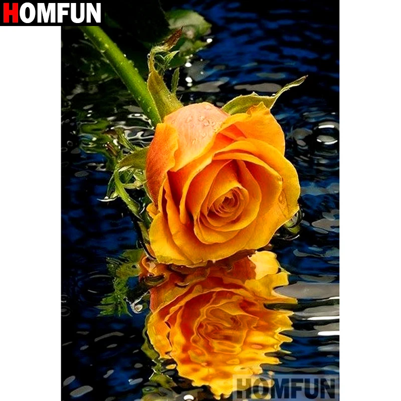 HOMFUN 5D Алмазная вышивка Набор для рукоделия &quotЦветочный пейзаж&quot Diy картина