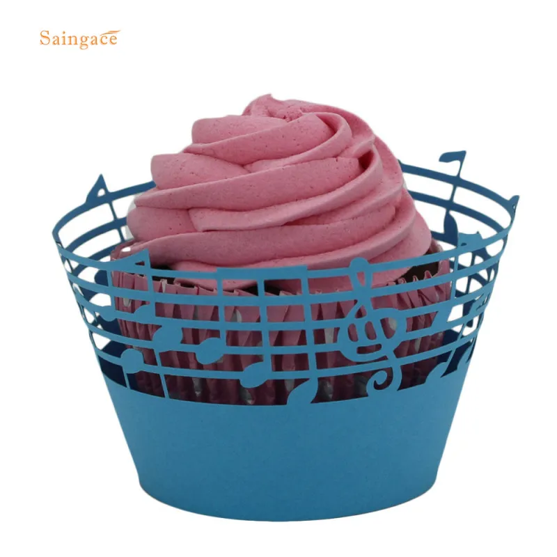 Saingace 25 шт. Joyful музыкальная кружка для торта пустые кексы бумажные обертки кексов