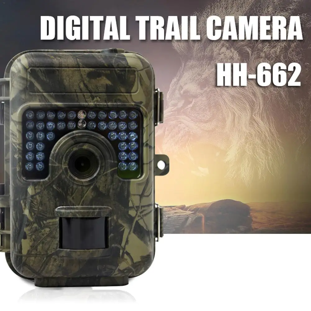 Охотничья камера 16MP 1080P IP66 Водонепроницаемая Следовая камера с свечением ночного видения до 65 футов 0,6 с триггер время движения активируется