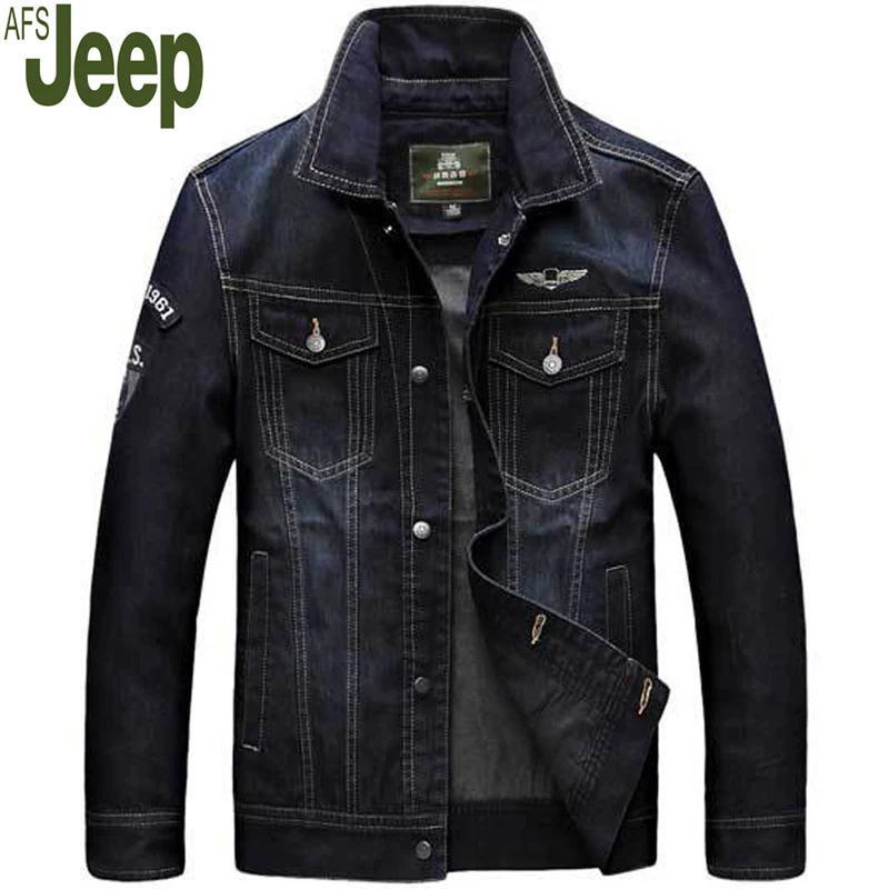 2017 джинсовая куртка Для мужчин AFS джип бренд Демисезонный модные однотонные Цвет