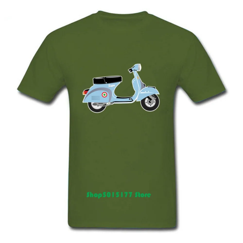 Новая модель винтажные футболки Vespa для мужчин мотоцикл скутер мягкий хлопок homme