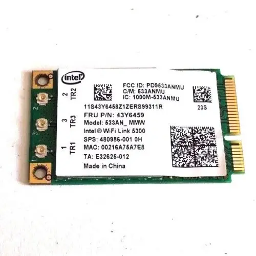 Беспроводной адаптер для Intel WiFi 5300AGN 533AN_HMW 5300 двухдиапазонный 450 Мбит/с Mini full PCI E N