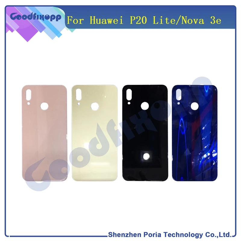 Крышка батарейного отсека для Huawei P20 Lite/Nova 3e стеклянная задняя крышка запасные