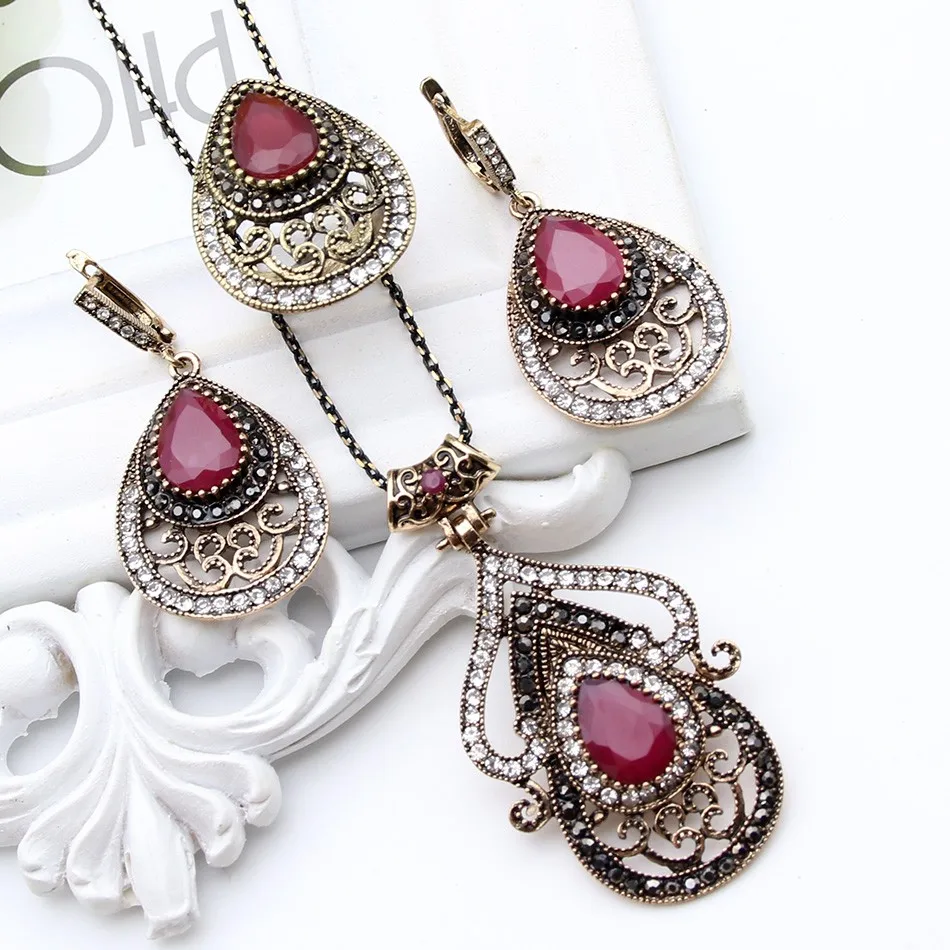 Изысканные индийские женские украшения с зеленым камнем комплекты ажурным