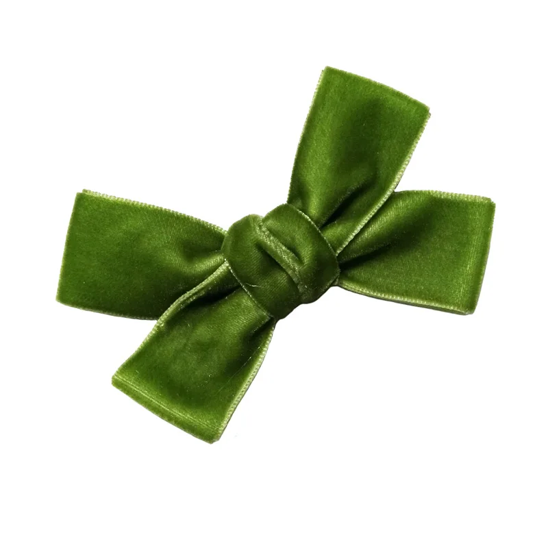 shamrock 12 шт./партия 3,8 дюймов бархатные банты для волос детский зажим для волос ребенок Аллигатор шпильки для волос аксессуары для волос ручной работы - Цвет: shamrock