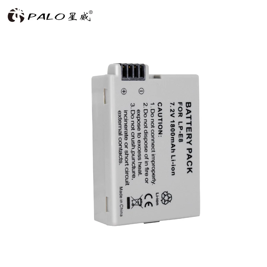 PALO 1/2/4 шт. LP-E8 Батарея пакет Bateria LP-E8 Lp E8 для Canon 550D 600D 650D 700D X4 X5 X6i X7i T2i T3i T4i T5i DSLR Камера