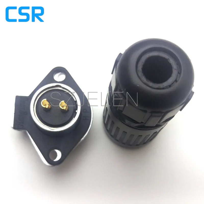 Серия HP20 2 контактный водонепроницаемый разъем панельный Штекерный гнездовой