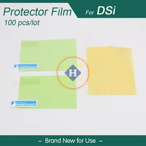 hothink 100pcslot clear top bottom lcd screen protector cover film guard for nintendo dsi ndsi free global shipping