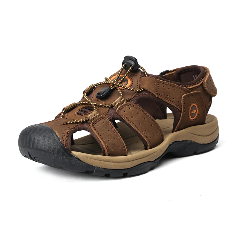 39-47 Plus Size Men Sandals Genuine Leather Sandals Men Summer Shoes Big Size Sandalias Hombre US11 US12 US13