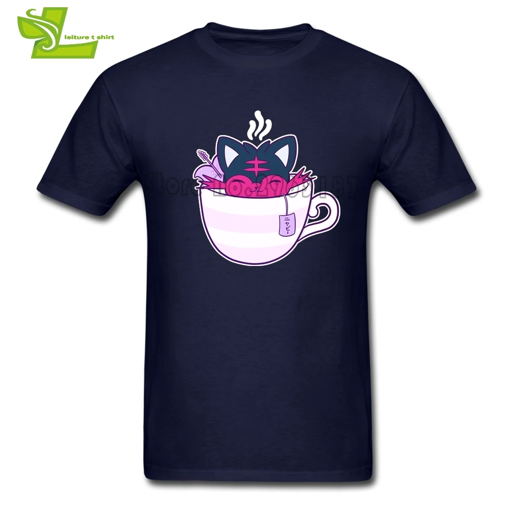 Мужская футболка Litten Tea в стиле аниме крутые нормальные свободные топы летние