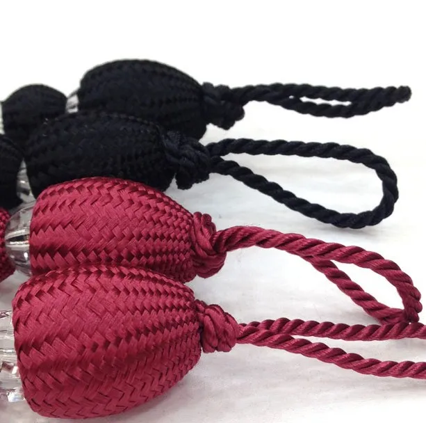 

Set of 2 beaded drape curtain tieback hold back 75cm 30'' long DIY accessory free shipping 2 colors HOT