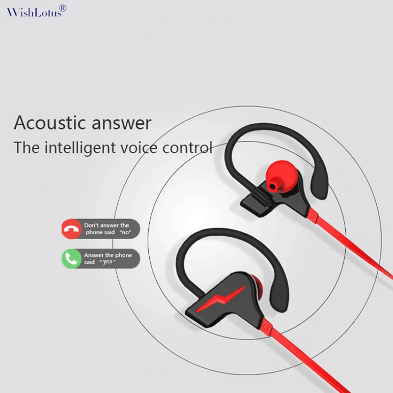 Наушники вкладыши с микрофоном Bluetooth 4 1 водостойкие защитой от пота|deep bass|ear hookin ear