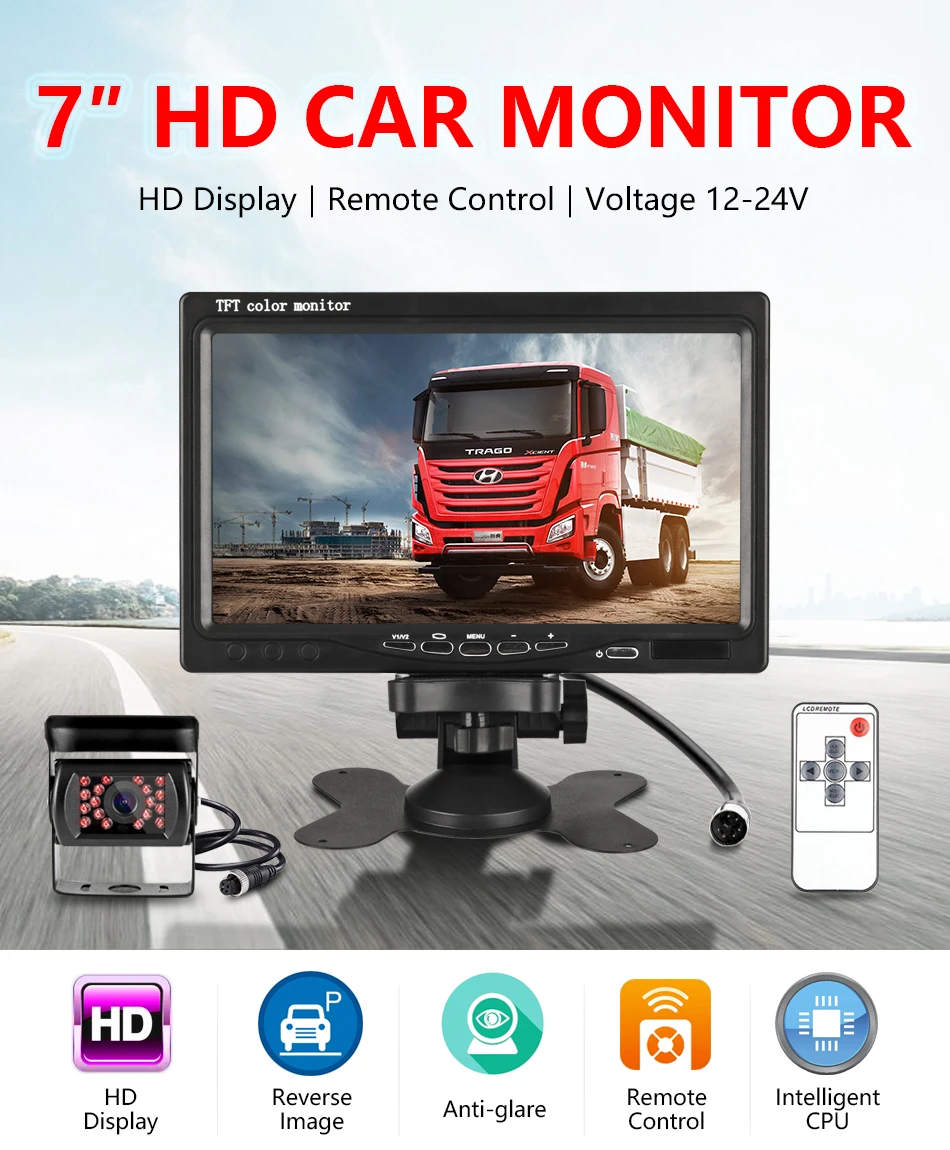 JMCQ " проводной автомобильный монитор HD камера авиационный интерфейс несколько интерфейсов автомобильный монитор заднего вида парковочная система заднего вида