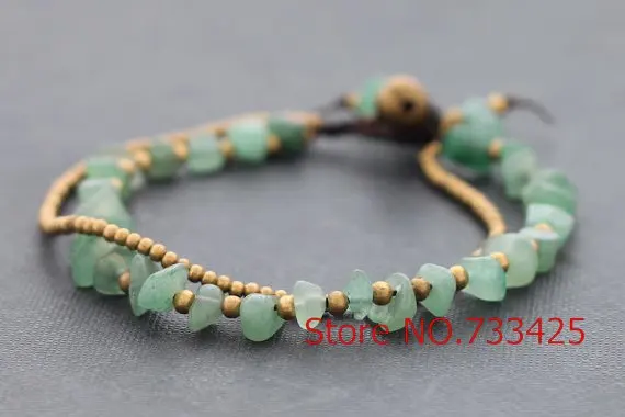 Двухстоечный браслет с вощеным шнуром 100% ручной работы тканый в тайском стиле