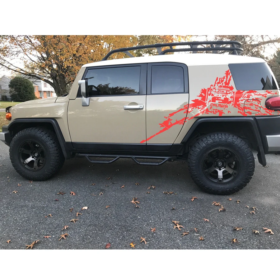 Car Sticker 2 Pcs Rear Trunk Tank Styling Mud Graphic Vinyl Accessories Custom Fit For TOYOTA FJ CRUISER 2018 | Автомобили и
