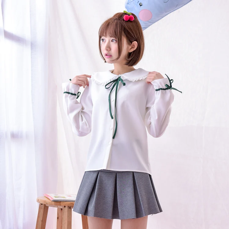 Mori Girl/Новинка 2021 года Женские весенние хлопковые блузки в консервативном стиле