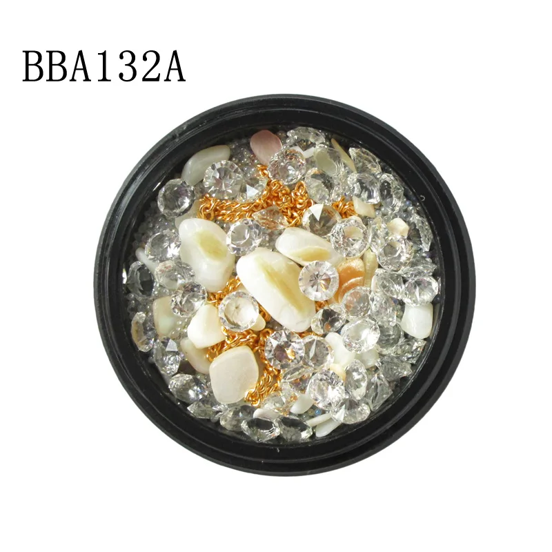 BBA132A AddFavor украшения для ногтей DIY 3D Стразы для ногтей акриловые жемчужные металлические бусины золотая цепочка лак дизайн УФ гель алмазный камень - Цвет: BBA132A
