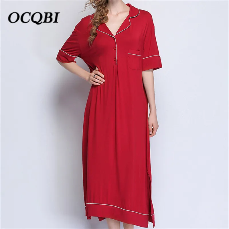 New Arrivals Plus Size 2018 Summer Women Sweet Modal Sleepwear Nightgown Shorts Night Dress | Женская одежда