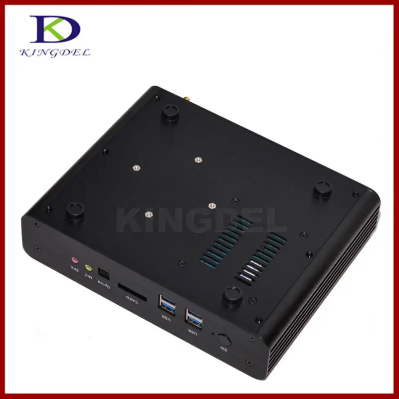 Бесплатная доставка настольный мини ПК без вентилятора ITX HTPC Haswell Core i7 4500U 8 ГБ ОЗУ