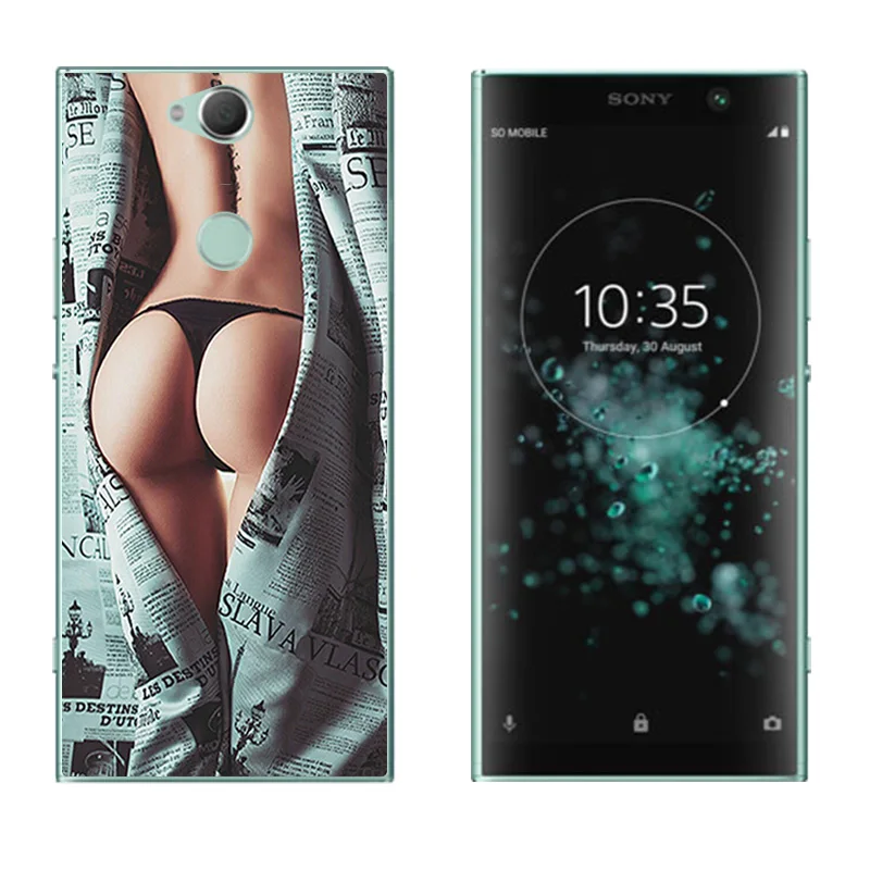 Чехол из ТПУ для Sony Xperia XA2 Plus мягкий силиконовый чехол с принтом большого