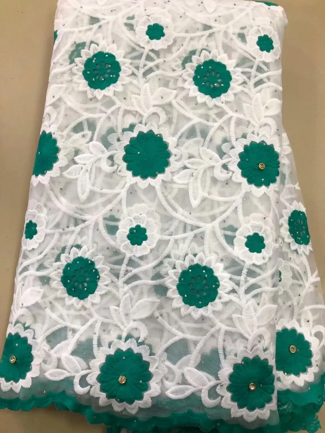 Нигерийские кружевные ткани 2019 Высококачественная кружевная ткань africain broderie coton