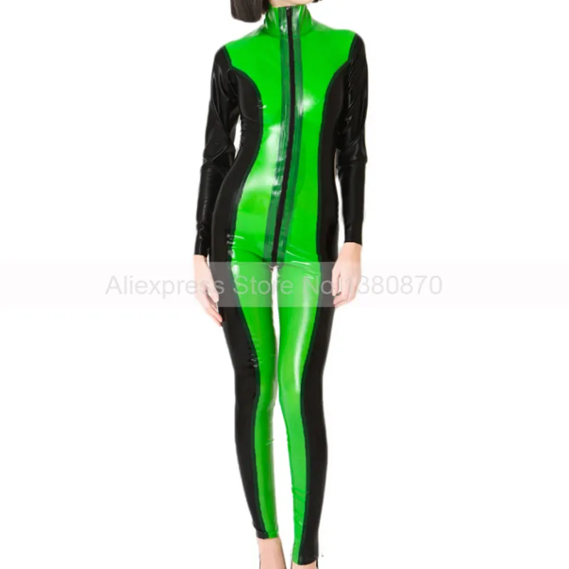 

Резиновое латексное Боди черное и Зеленое яблоко облегающий боди обтягивающий комбинезон ручной работы костюмы