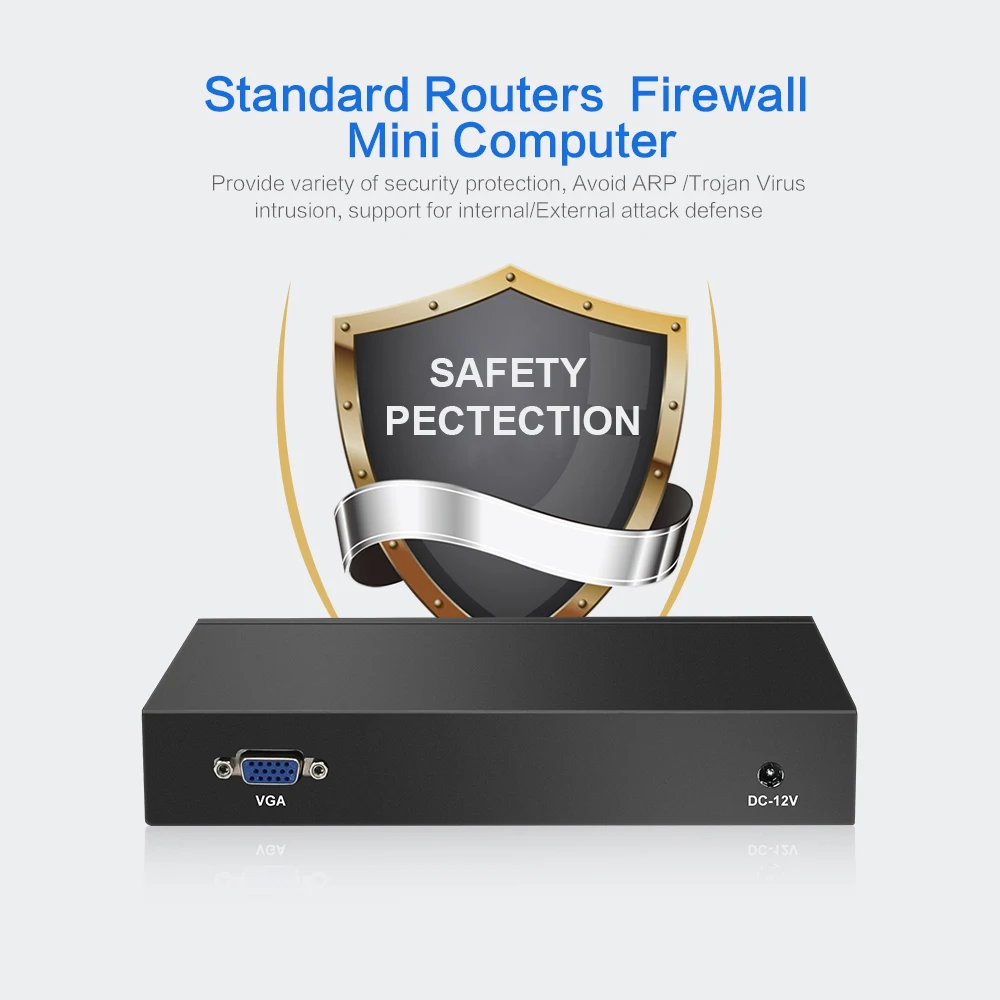 XCY мини-ПК Celeron J1900 J1800 Intel i211AT NIC 4* Gigabit LAN RJ45 Consel 2* USB VGA мягкий маршрутизатор брандмауэр Запуск Pfsense Sophos