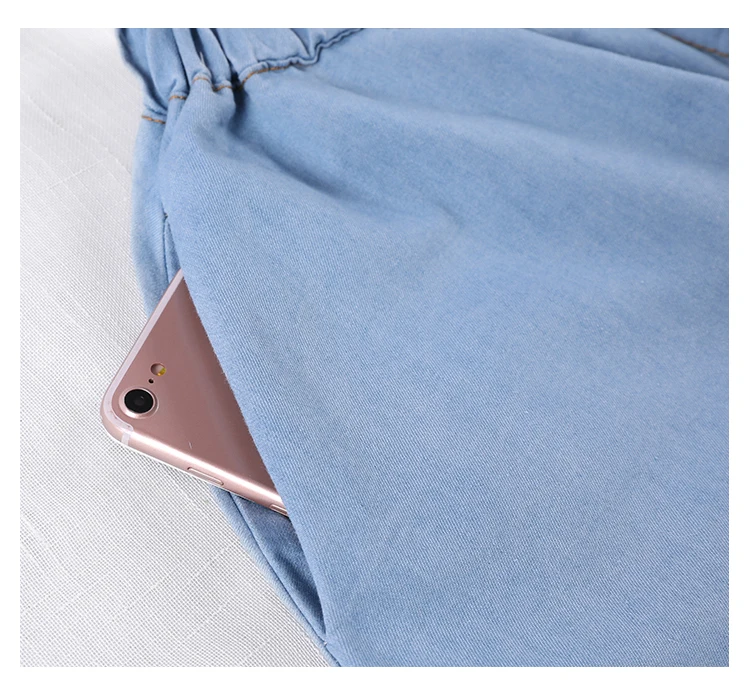 Плюс Размеры 3 XL корейский стиль преппи деним Для женщин Сплошной Цвет длинная