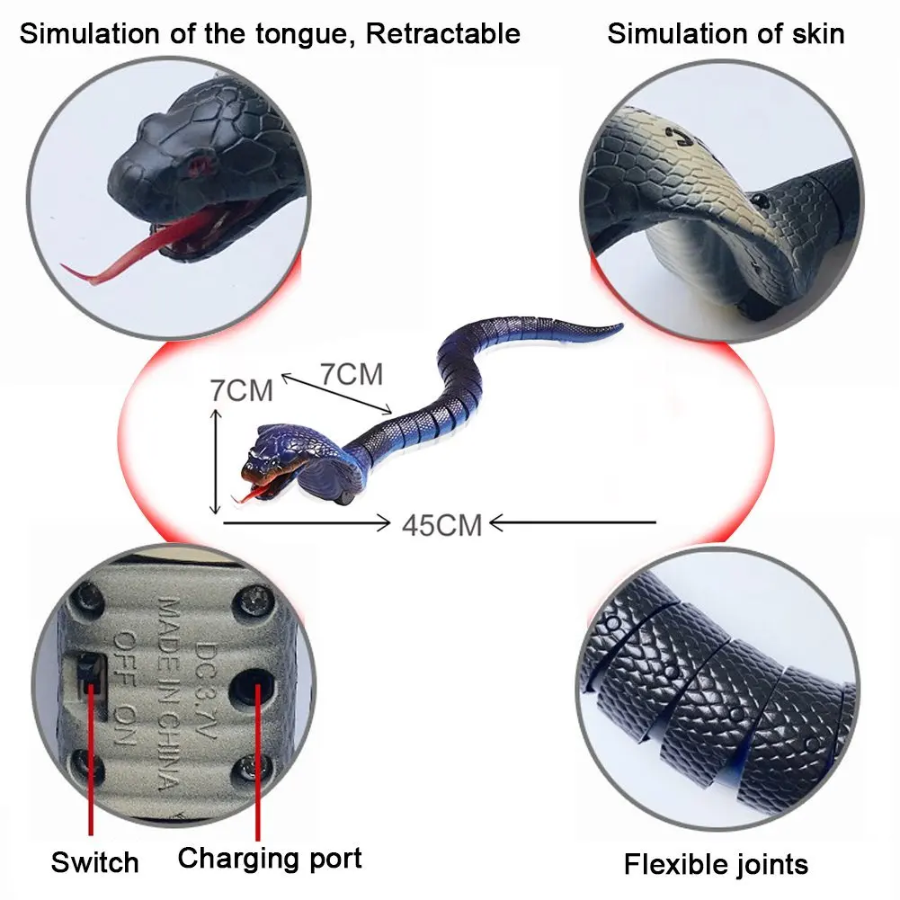 Змея RC игрушки для детей инфракрасный на дистанционном управлении пульт