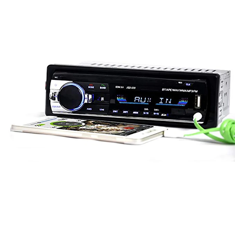 12V 24V один Din стерео Ривьер с Bluetooth аудио автомобиля FM радио mp3 плеер USB/SD/AUX