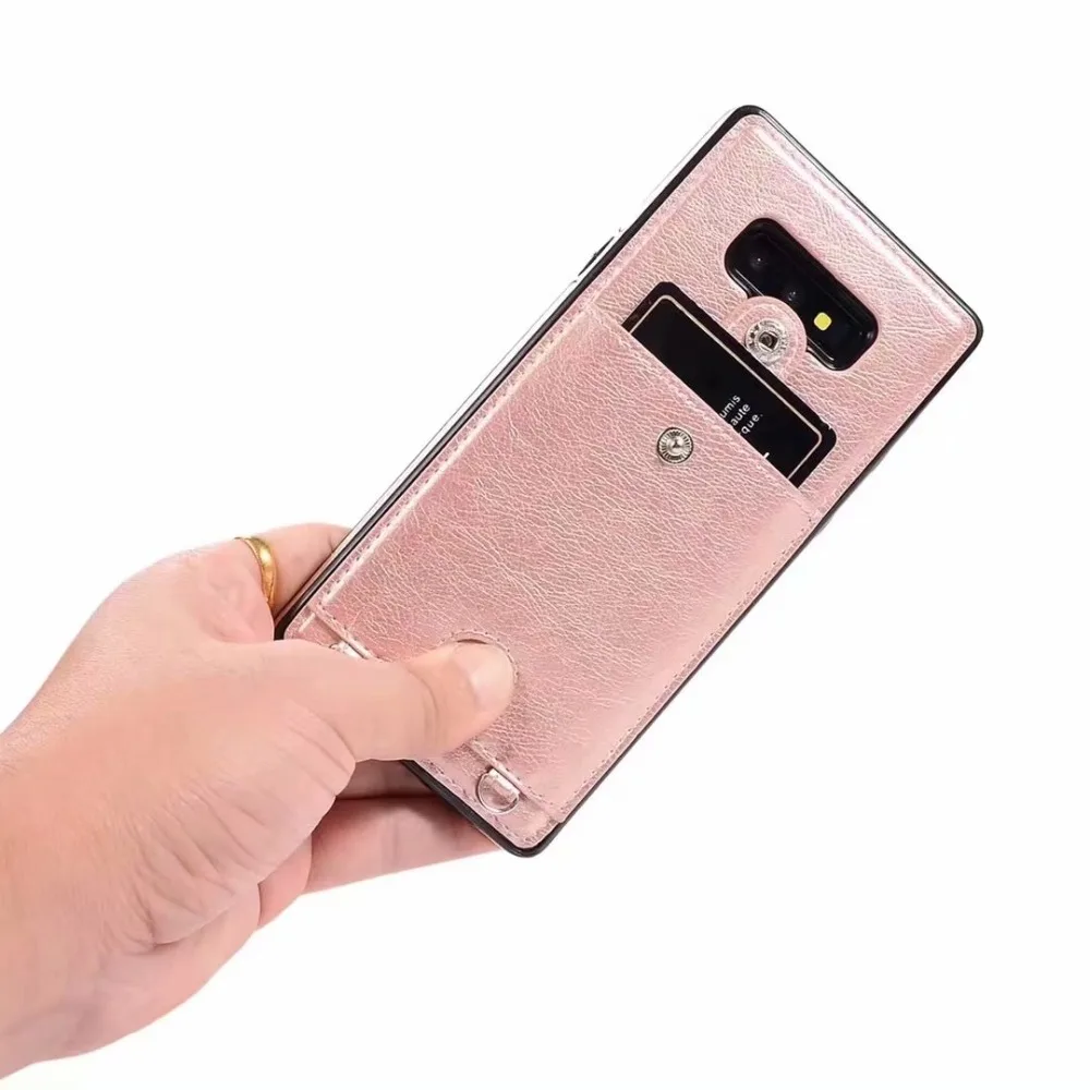 Чехол для samsung galaxy note 9, 8, s10, s8, s9 plus, s7 edge, чехол, Модный чехол-кошелек из искусственной кожи с отделением для карт и плечевым ремнем, сумка для телефона